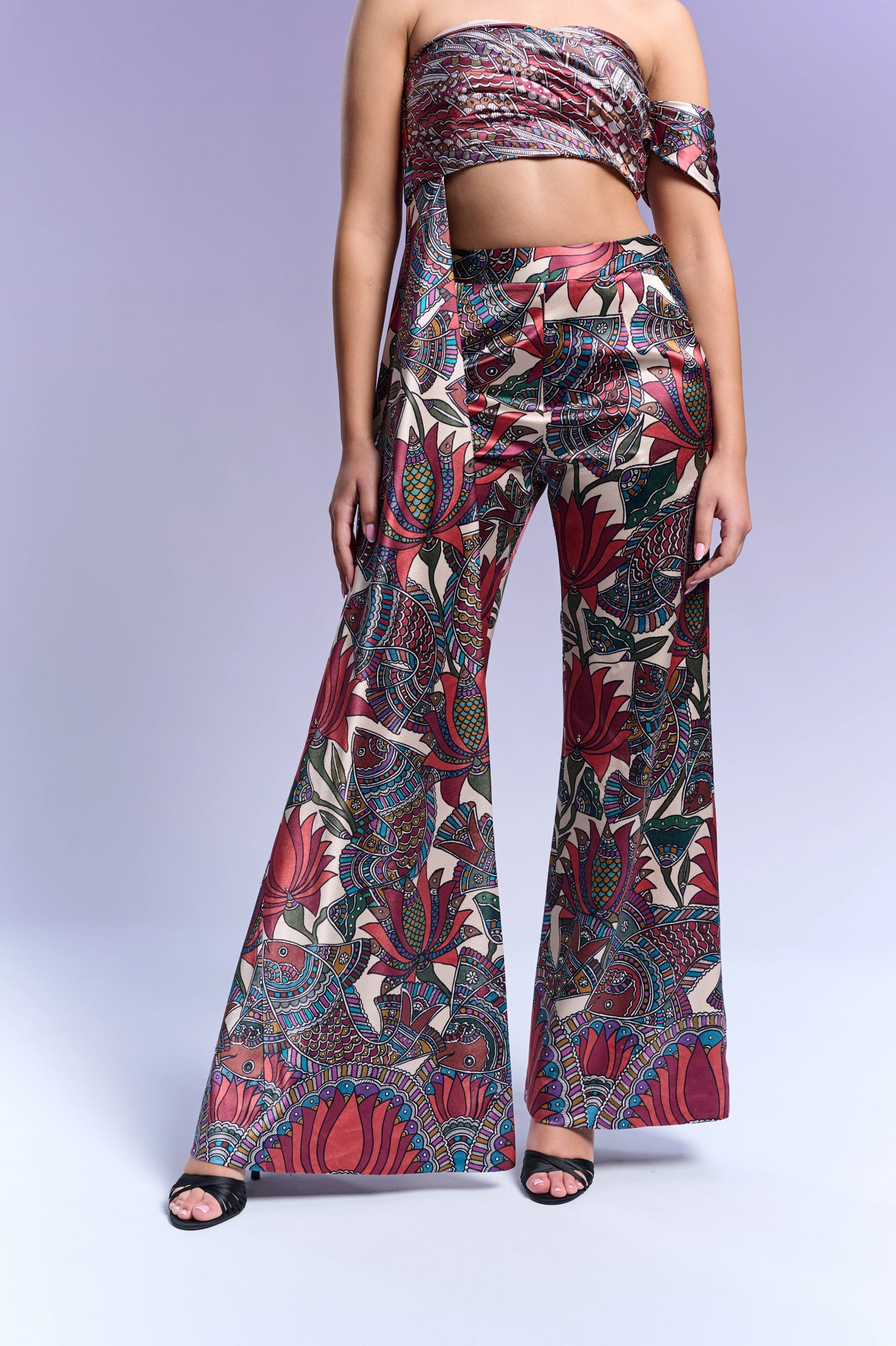 Top & Trouser - Vanilla & Cranberry