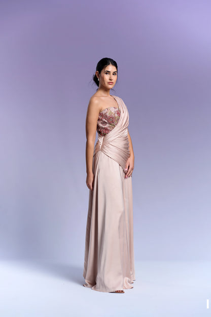 Evening Gown - Peach Dust
