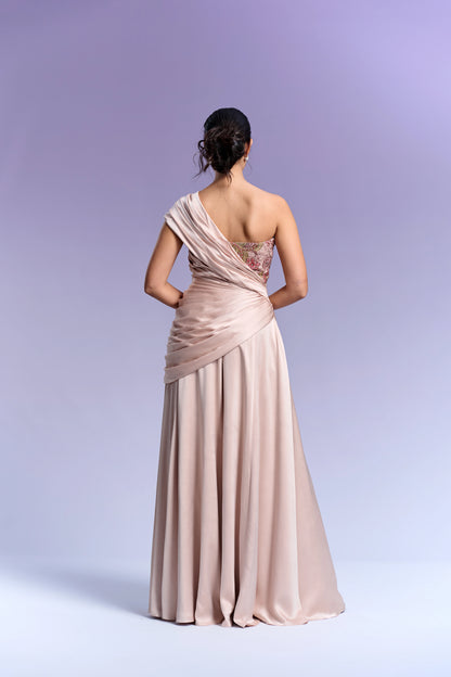 Evening Gown - Peach Dust