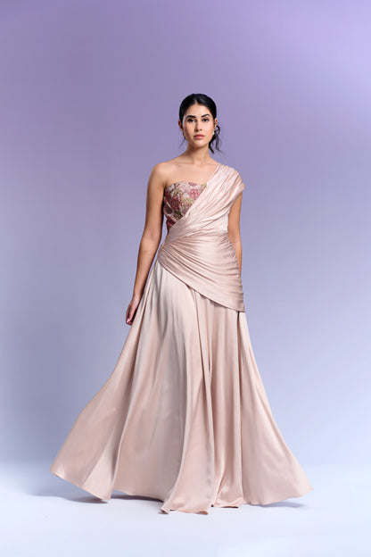 Evening Gown - Peach Dust