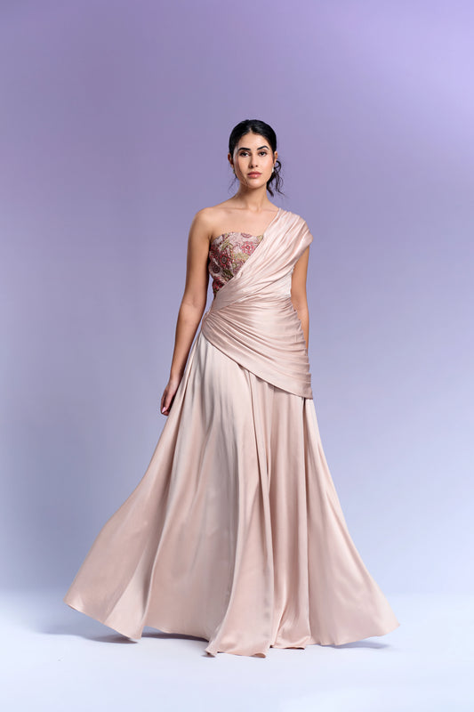 Evening Gown - Peach Dust