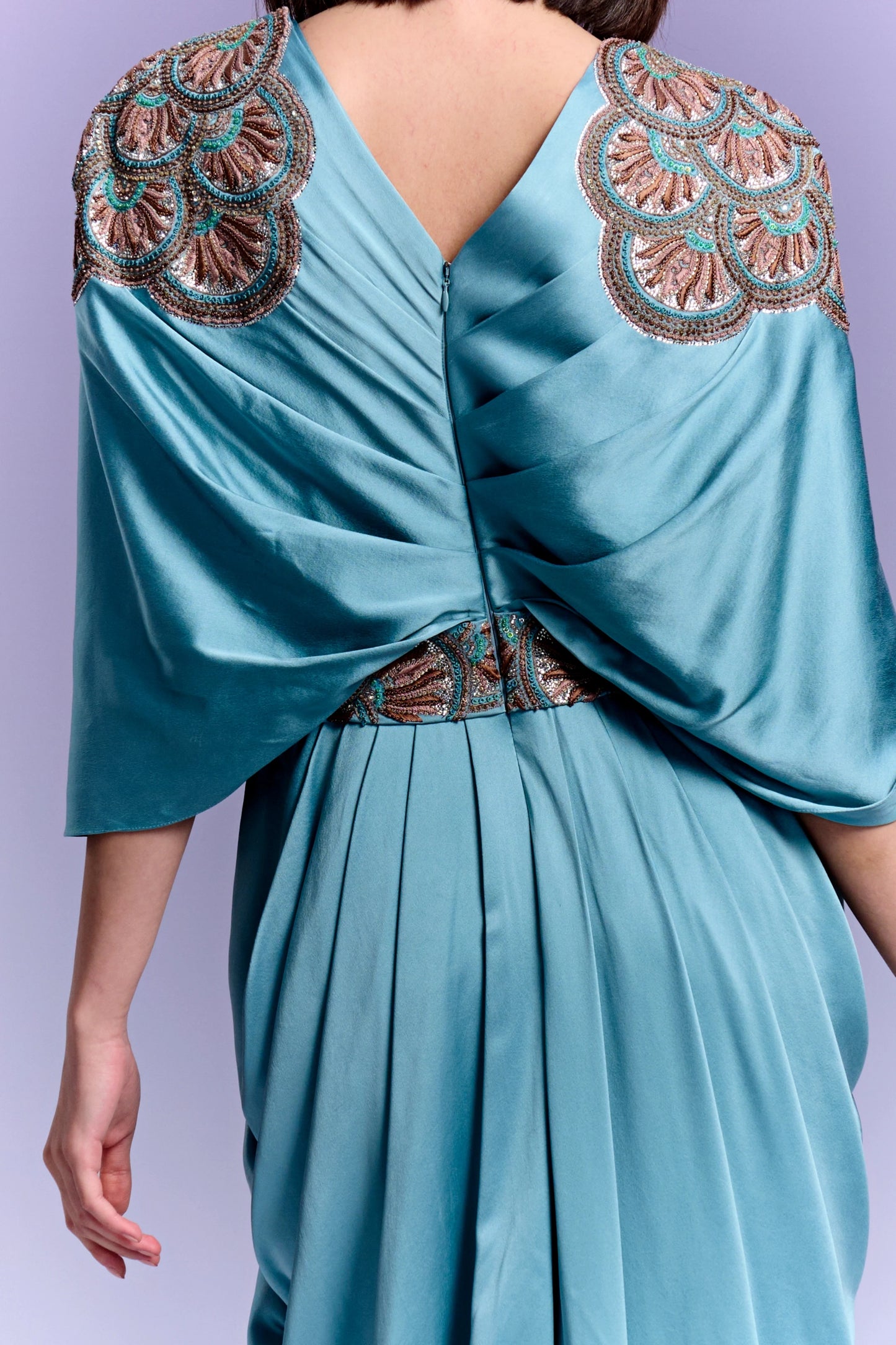 Evening Gown - Aqua Wash
