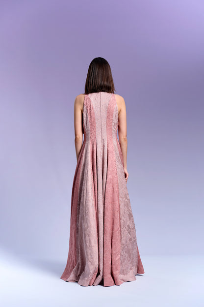 Evening Gown - French Rose & Plum Rose
