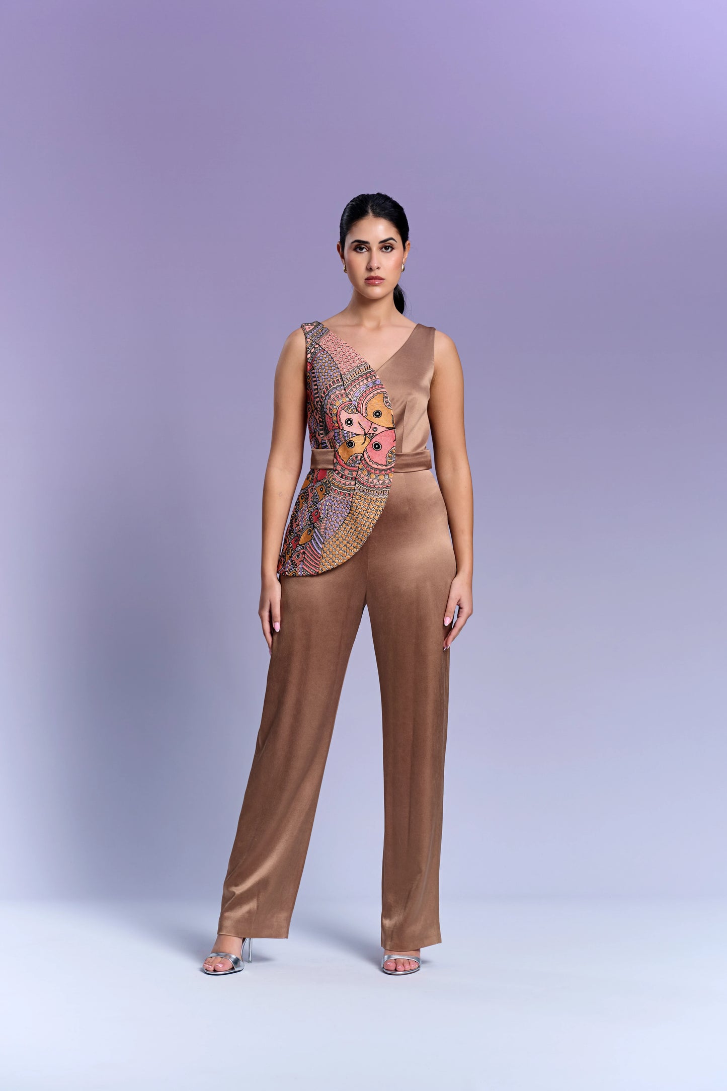 Jumpsuit - Vanilla & Brown Oak