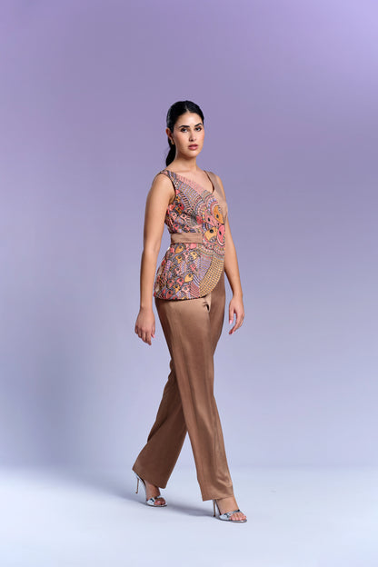 Jumpsuit - Vanilla & Brown Oak