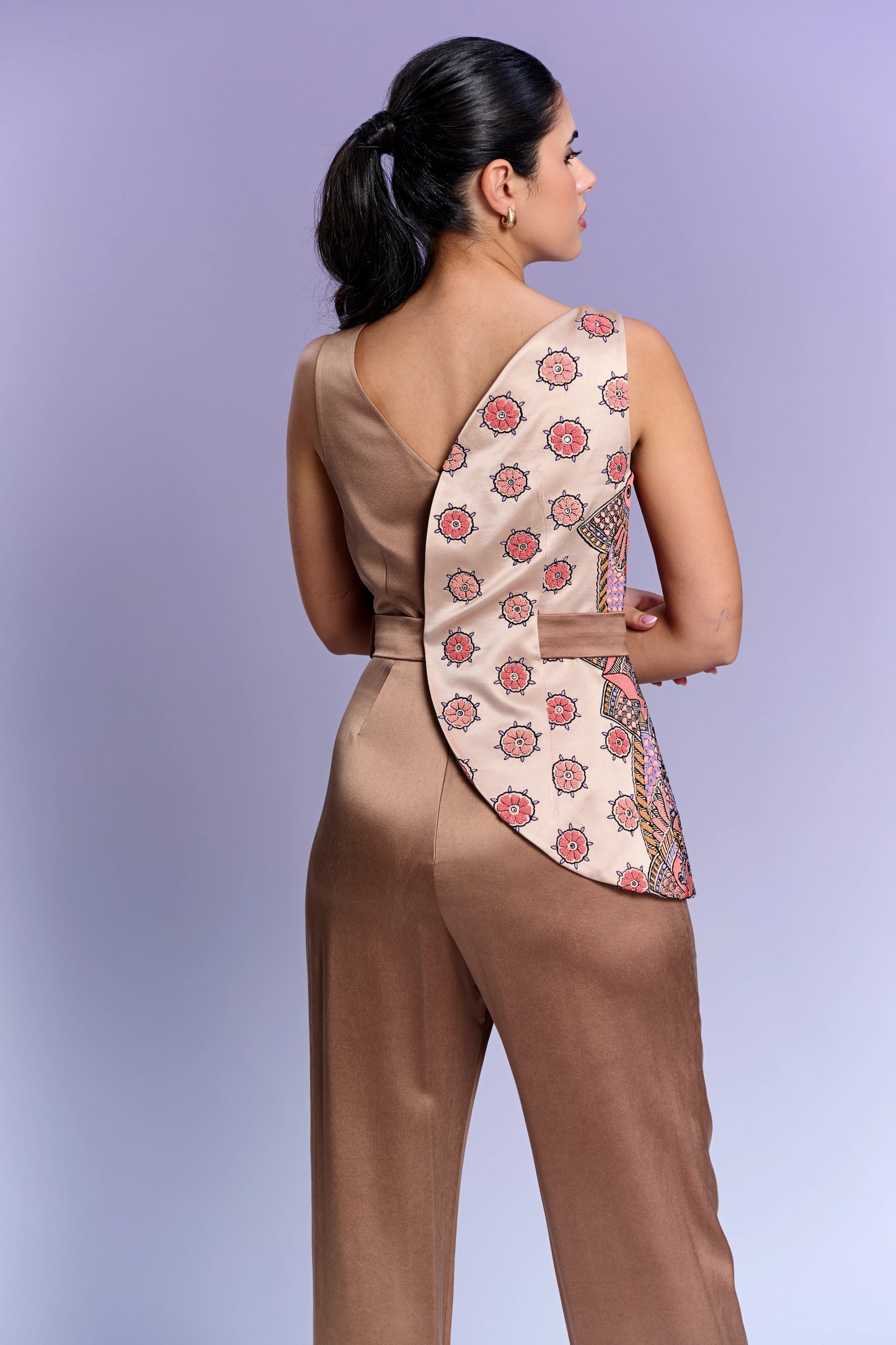 Jumpsuit - Vanilla & Brown Oak