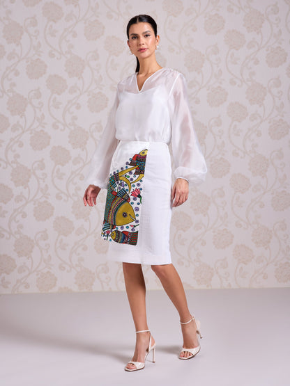 Skirt & Top - Chantilly White