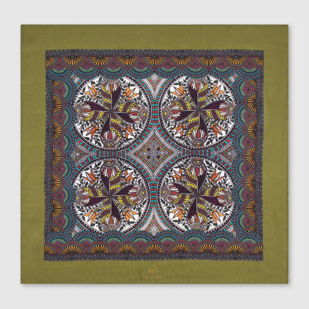 Tribal Geometry - Olive Green