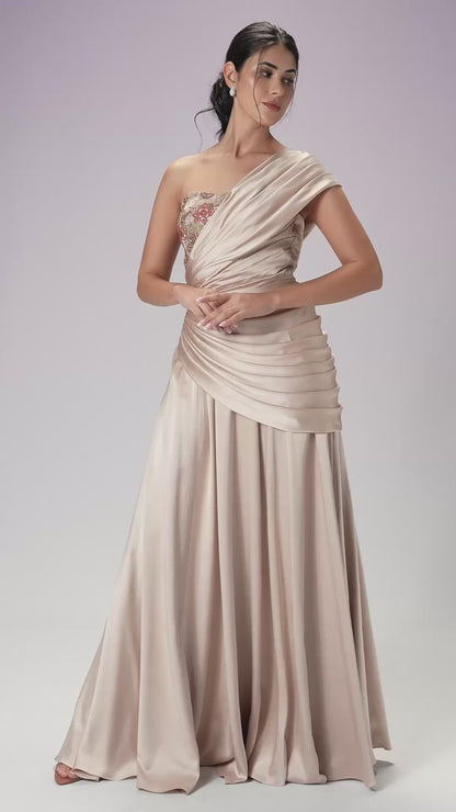 Evening Gown - Peach Dust