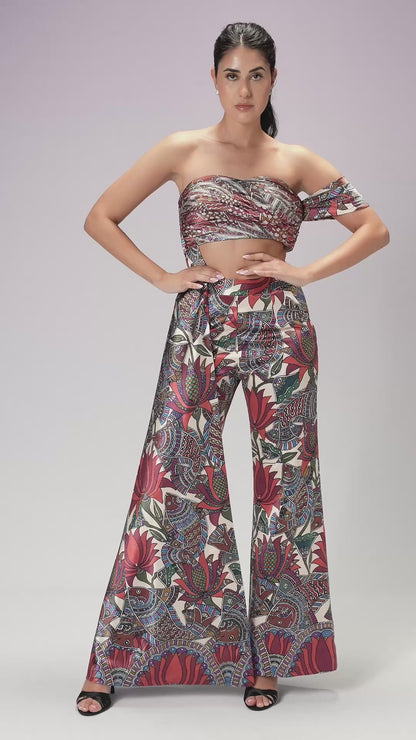 Top & Trouser - Vanilla & Cranberry
