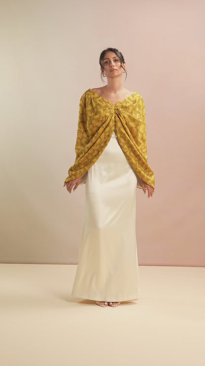 Harvest Gold & Ivory Kaftan - Marushika