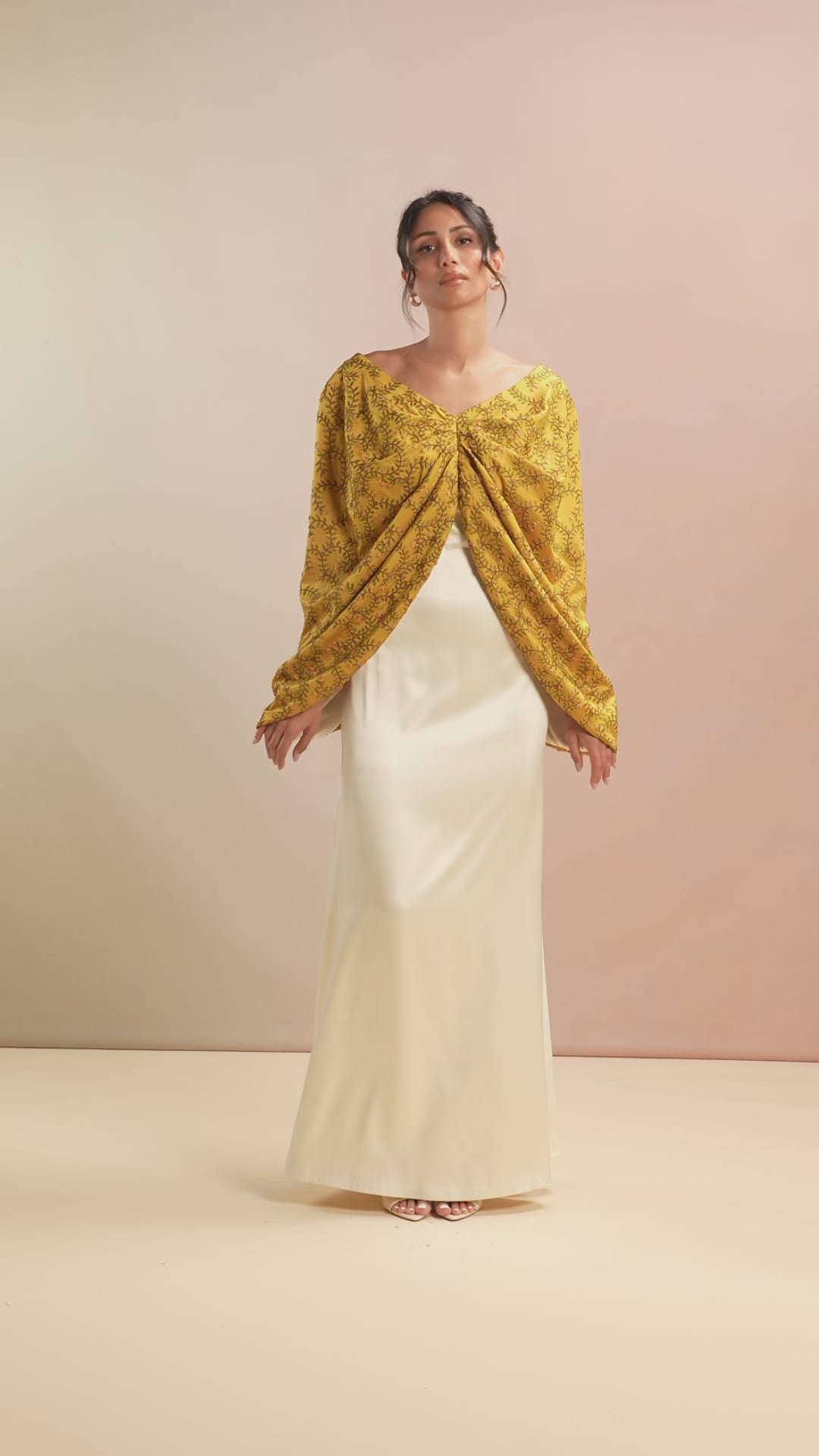 Harvest Gold & Ivory Kaftan - Marushika
